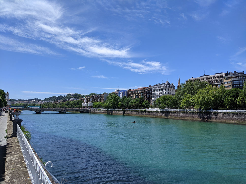 Vista del río Urumea en San Sebastián