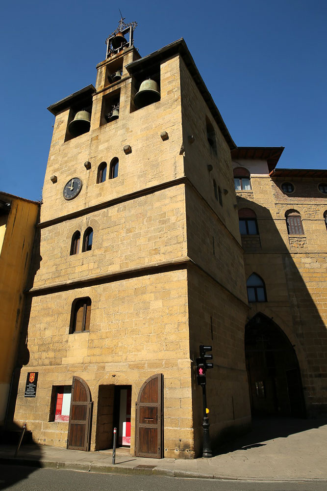 Zarautz bell tower in the Old Town of Zarautz