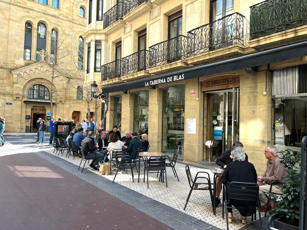 La Taberna de Blas terrace in San Sebastian