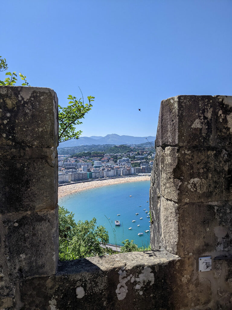 View from the top of Monte Urgull in San Sebastian