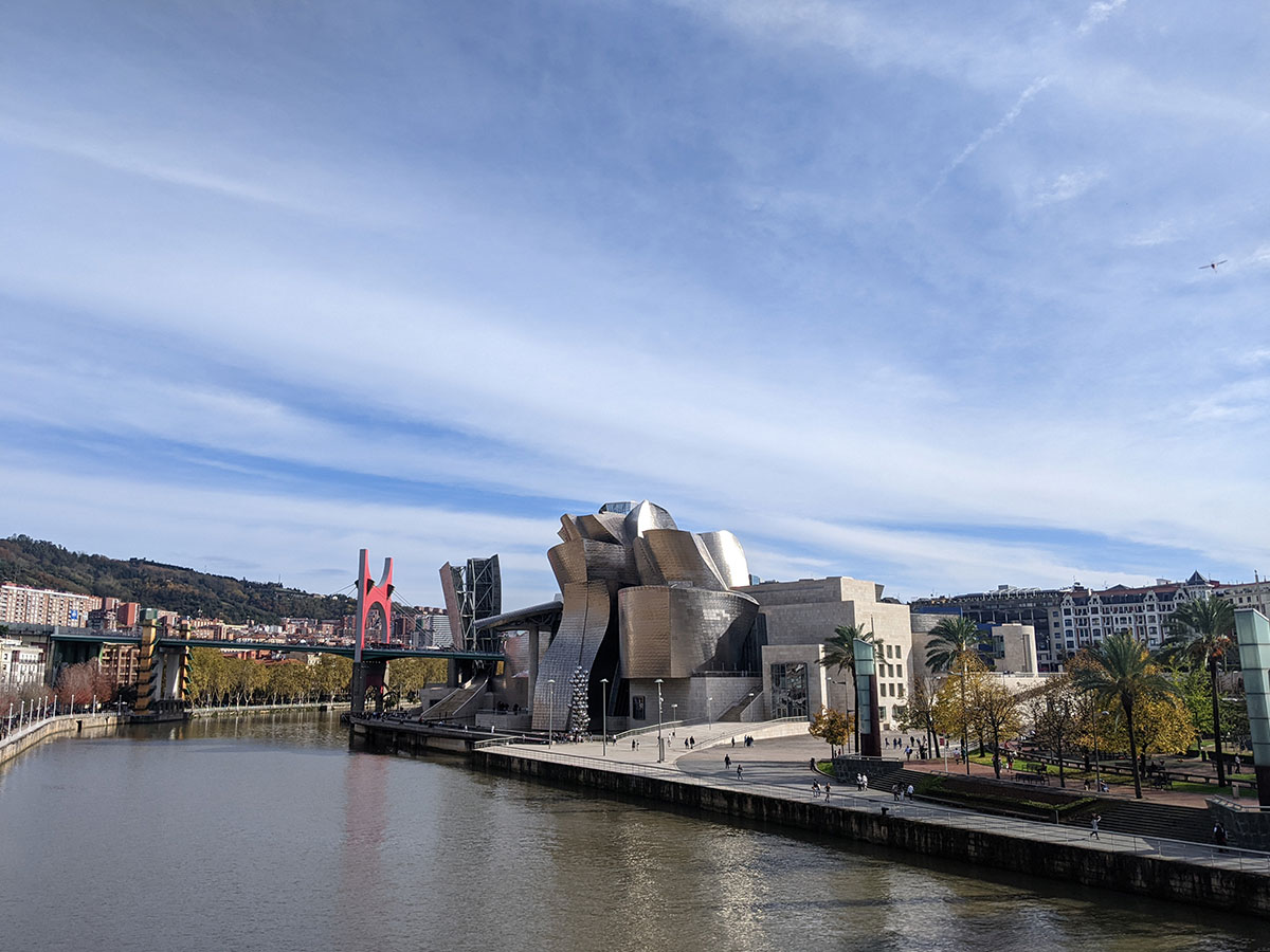 Skyline of Bilbao with the Guggenheim museum and river