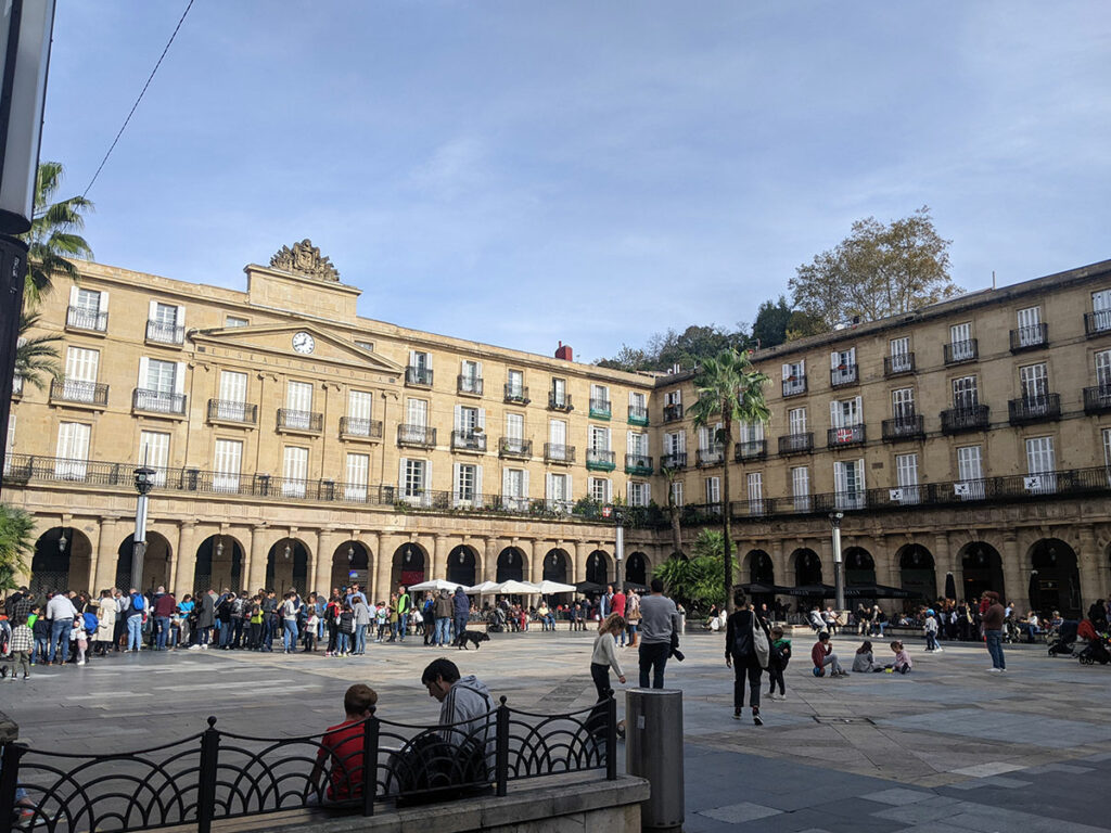 Plaza Nueva en el Casco Viejo de Bilbao