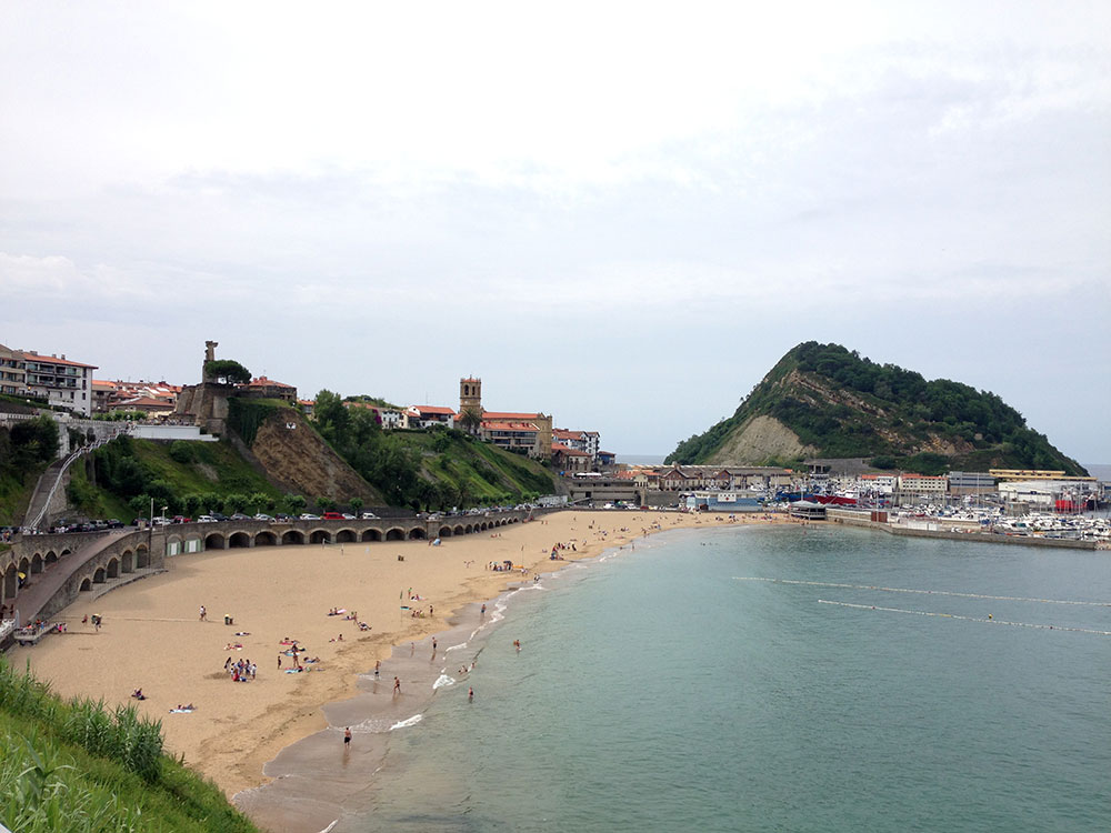 View of the beach in Getaria